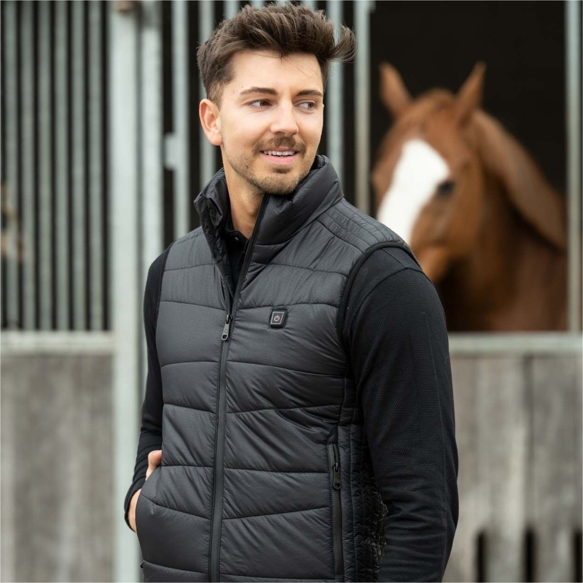 2026 HKM Heren Verwarmingsvest Warmtecontrole Stijl 14951 - Black